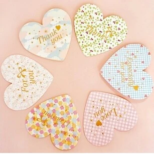 

6pc/lot Elegant love Mini Valentine's Day cards / thank you card / love greeting business card