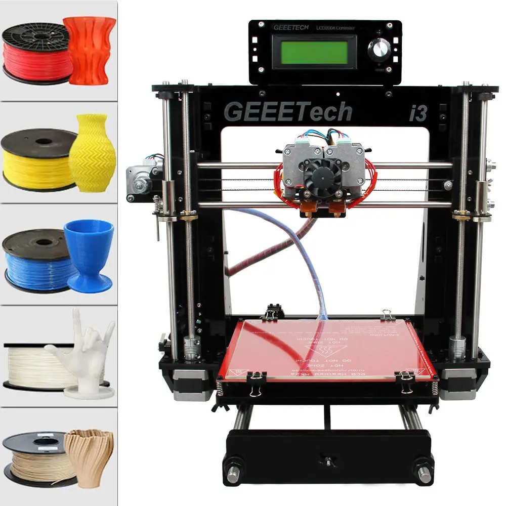 

(Ship from Germany) Geeetech 3D Printer Prusa I3 Dual extruder MK8 LCD control panel support SD card