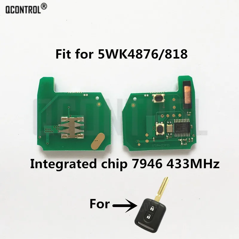 QCONTROL Автомобильный Дистанционный ключ печатная плата для NISSAN Cabstar F24M Micra K12 Navara D40M Note E11 NV200 M20M Patrol Y61 Qashqai J10