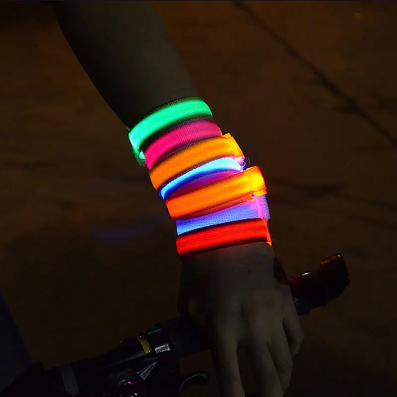 10pcs Fashion Party Concert Bracelets LED Glow in Dark Nylon LED Bracelets for party bars night