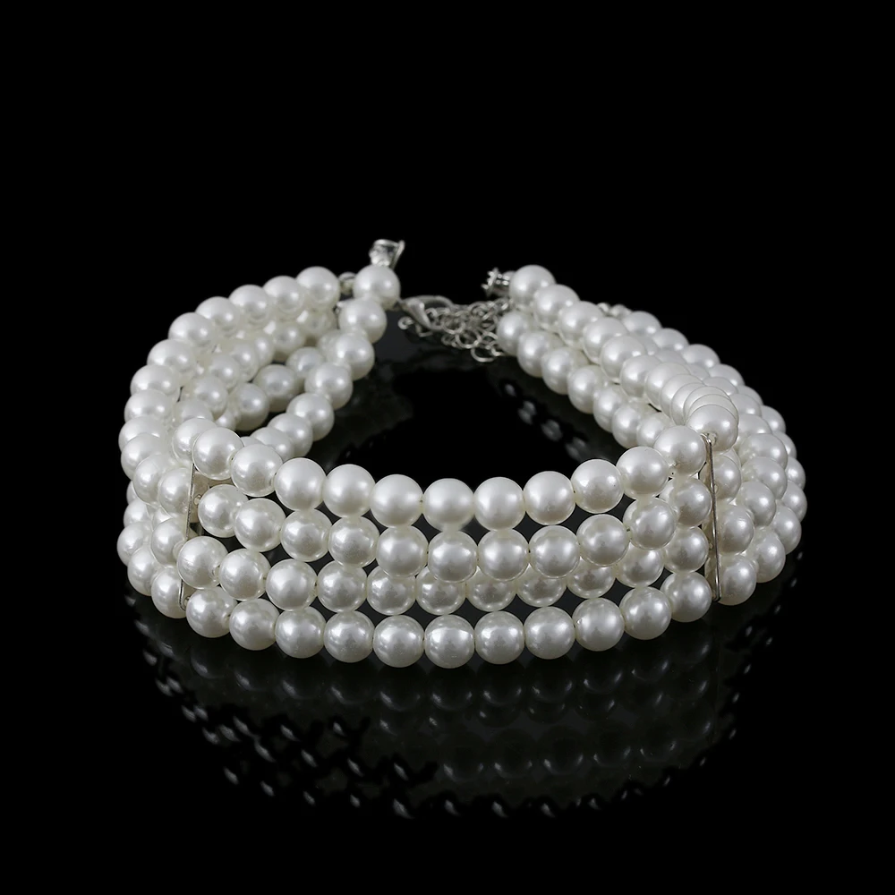 Модные ювелирные изделия многослойные цепочки ожерелья из искусственного жемчуга для женщин вечерние свадебные ожерелье-ошейник brincos