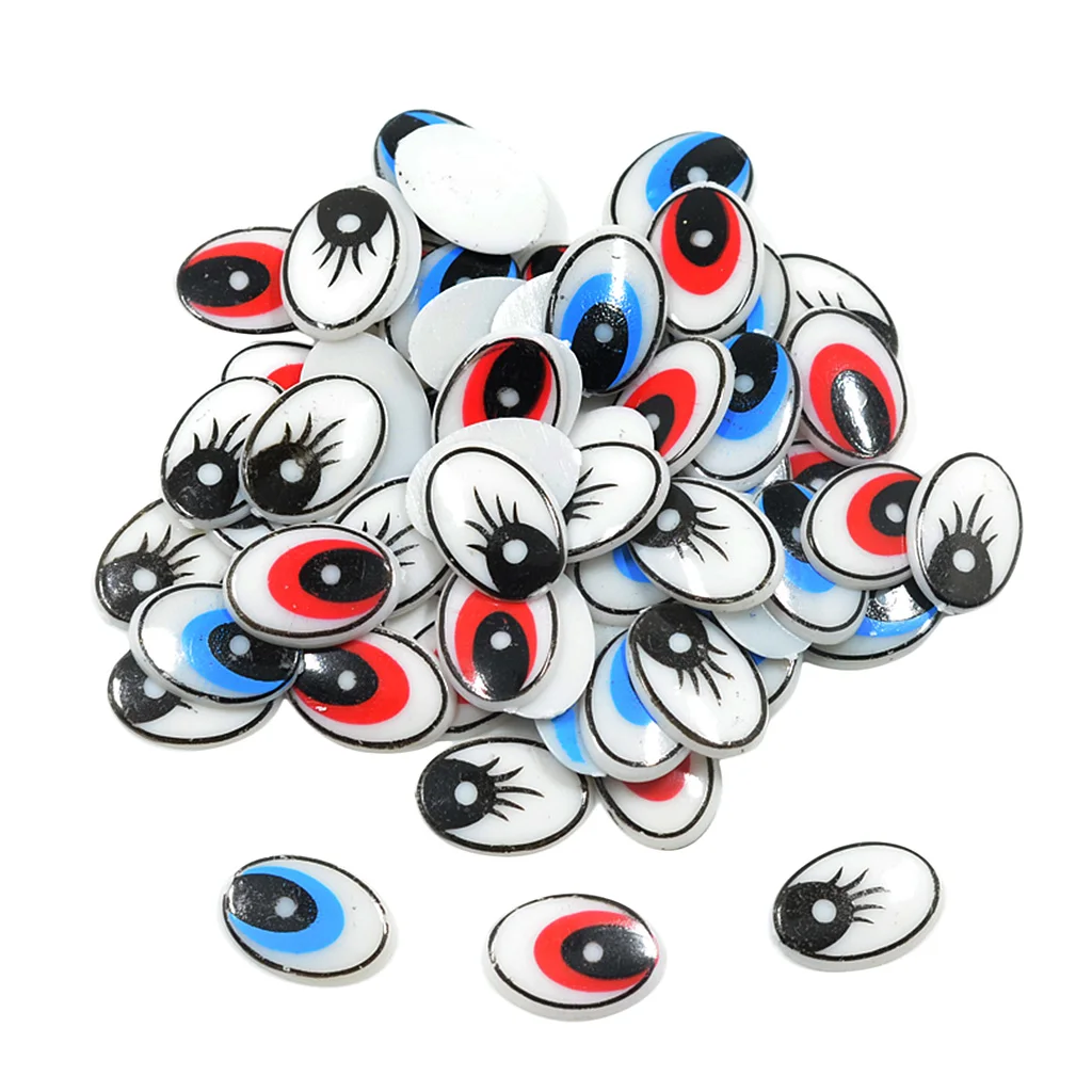 60pcs DIY Plastic Cartoon Eyes for Children Bear Dolls Animal Puppet Supply Toys Gifts DIY Scrapbooking Flatback Embellishments
