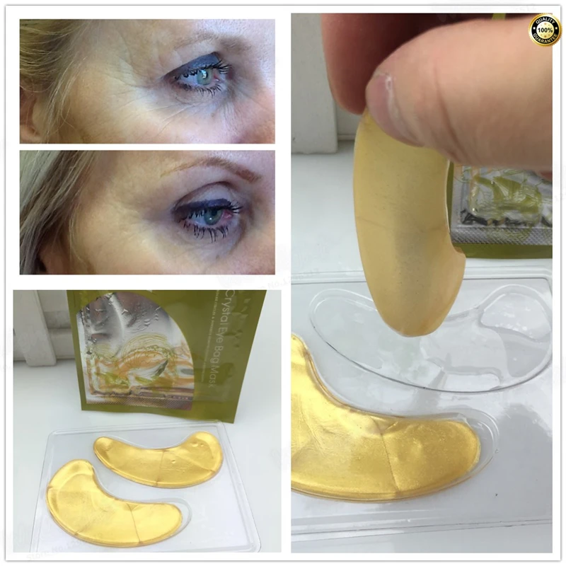 2017 New Hyaluronic Acid Golden Eye Mask Anti Aging Anti Wrinkles