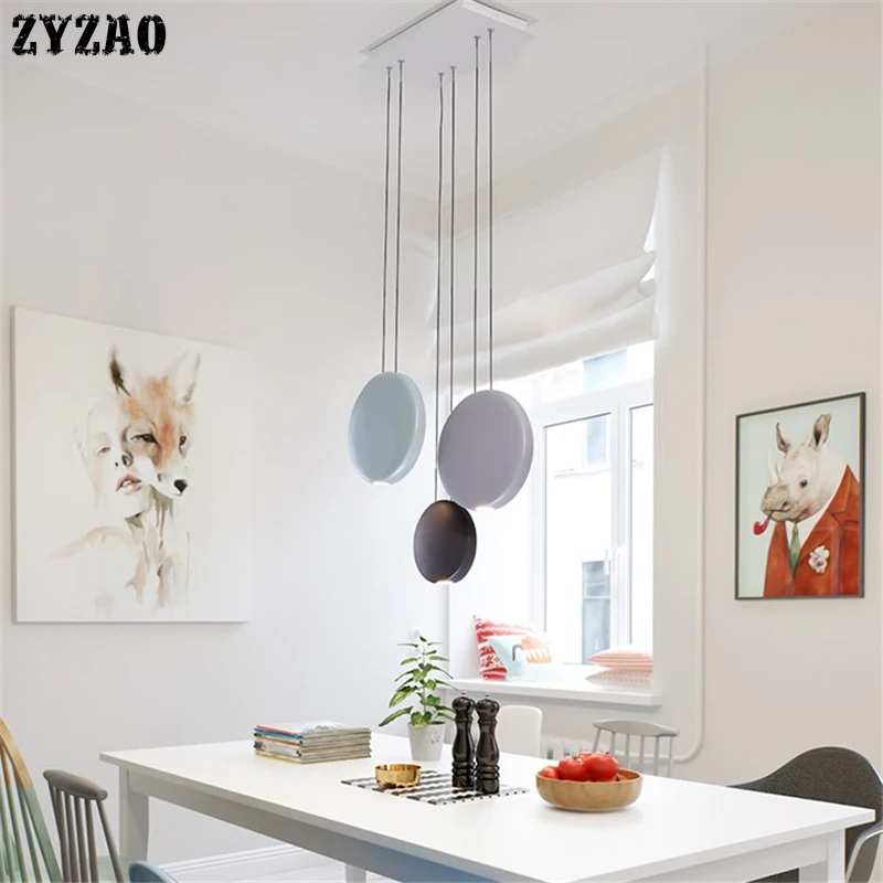 

Post-modern Designer Pendant Lights Dining Room Restaurant Simple Pendant Lamps Nordic Round Macaroon Home Decor Bedside Lamps