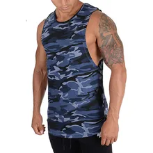 Мужской жилет для бега, Спортивная рубашка без рукавов, летняя тонкая майка с камуфляжным принтом, без рукавов, для отдыха, спортивный жилет, Топы# XTN
