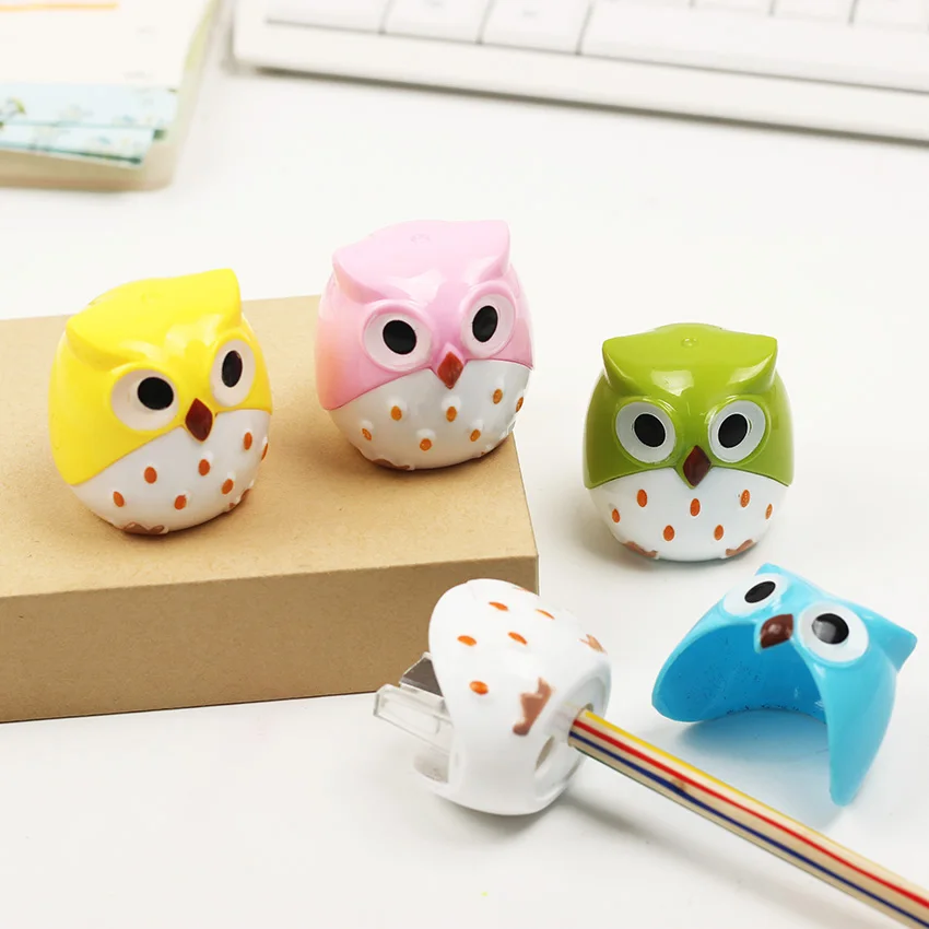 

1 PC Mini Kawaii Funny Learning Stationery Owl Pencil Sharpener Cutter Knife School Student Stationery Supplies