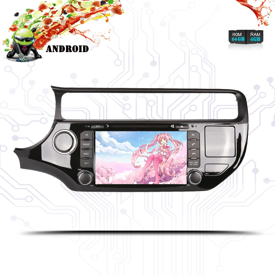 Best 8" 4GB RAM 64GB Android 9.0 Octa Core 3/4G WIFI DAB+ RDS Car DVD Stereo Radio GPS Player For KIA RIO K3 2015 2016 2017 Head Unit 2