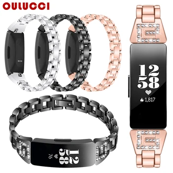 

Oulucci new fashion stainless steel Fitbit inspire wristband replacement wrist strap bracelet watch strap for Fitbit Inspire HR