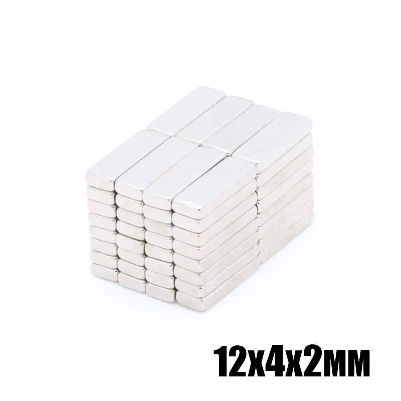 

500pcs 12x4x2 mm high quality Super strong neo neodymium magnet 12x4x2, NdFeB magnet 12*4*2mm, 12mm x 4mm x 2mm magnets