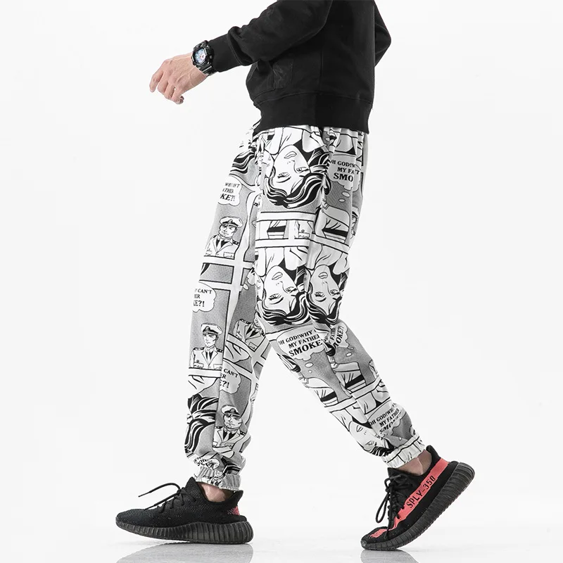 2019 Весна Новый ins хип-хоп уличные танцы спортивные брюки, тренировочные брюки в повседневном стиле мужские XL Свободные прилив брендовые