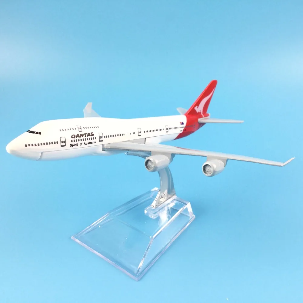 16 см металлический самолет австралийский воздух Qantas B747 400 авиакомпании боинг 747