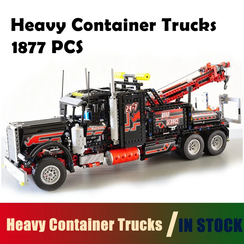 

Compatible Technic Model building blocks 8285 20020 1877pcs American Style Heavy Container Trucks toys for children