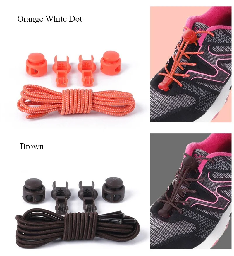 No Tie Shoelaces Stretching Lock lace Locking Shoe Laces Elastic Sneaker Chidren Shoelaces Shoestrings RunningJoggingTriathlon (33)