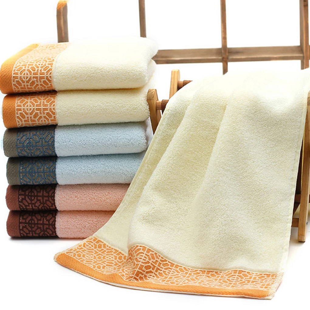 New qualified 33*74cm Solid Color Cotton Jacquard Face towels Absorbent