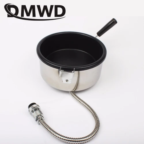 DMWD 상업 8 oz Hot Air Oil 팝콘 메이커 난방 Pot 손-마약 8 온스 전기 팝콘 기계 액세서리 부 25mm 3