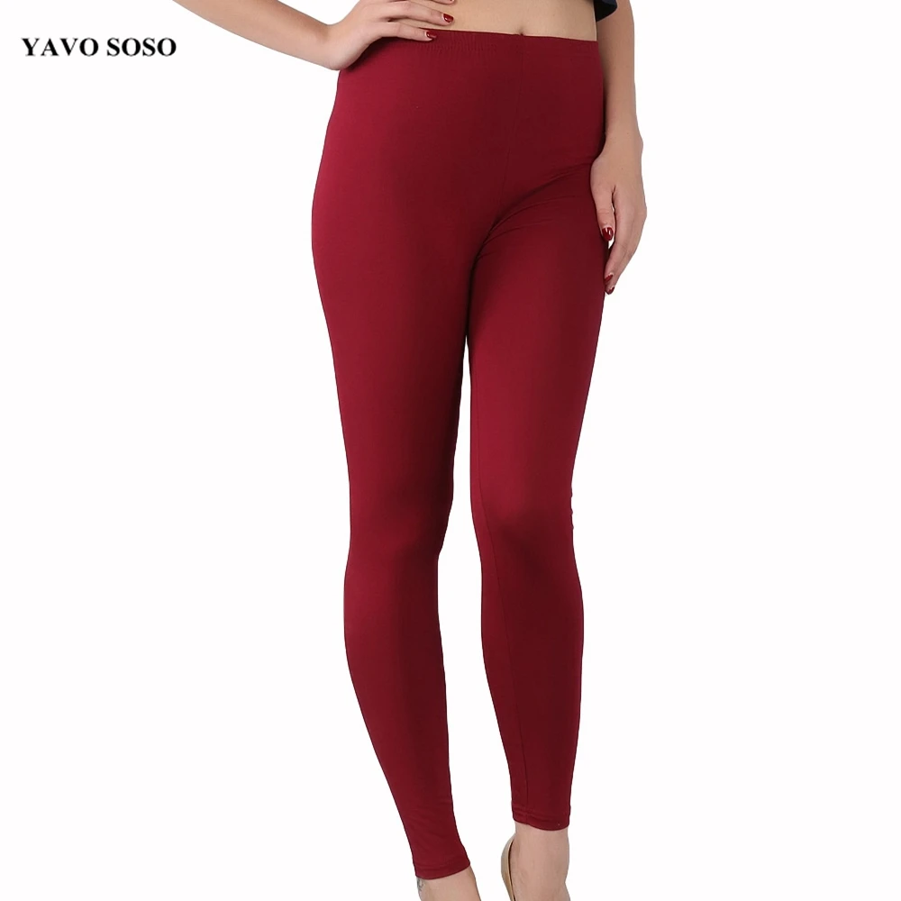 

YAVO SOSO New Arrival Fashion Casual bamboo fiber high elastic leggings plus size 7XL big size Women's pants