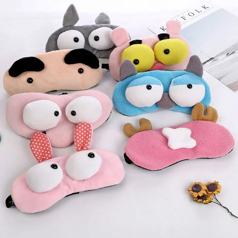 

2019 1PC Sleep Eye Mask Shade Nap Ice Cover Blindfold Face Cute Shading Sleep Cotton Goggles Aid Relax Travel Eyepatch