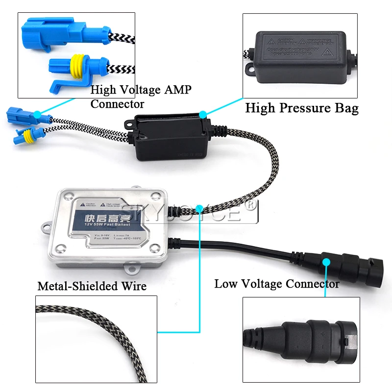 SKYJOYCE 55 Вт hid xenon kit H1 H7 H11 H3 9005 9006 D2H 9012 HID ксеноновая лампа конверсионный комплект балластная лампа аксессуары для автомобильных фар