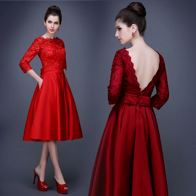 vestido vermelho medio