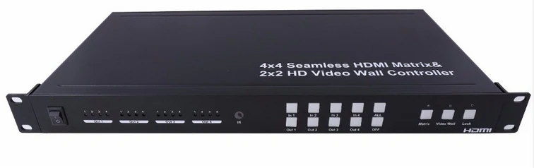 HDMI бесшовная матрица 4x4 бесшовная HDMI матрица 2x2 ЖК-контроллер для видеонаблюдения