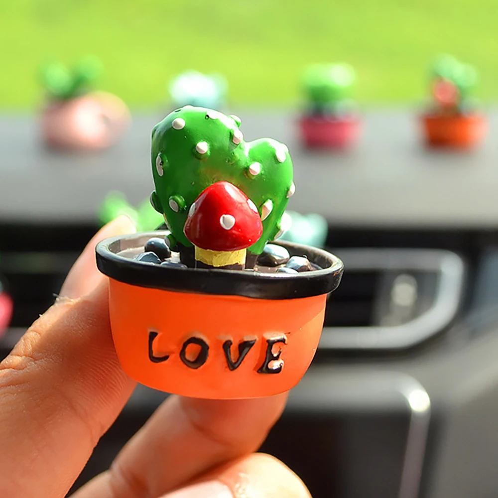 Освежитель автомобиля 3D кактус растения вентиляционные розетки духи клип милые украшения автомобилей Интерьер освежитель воздуха Аксессуары