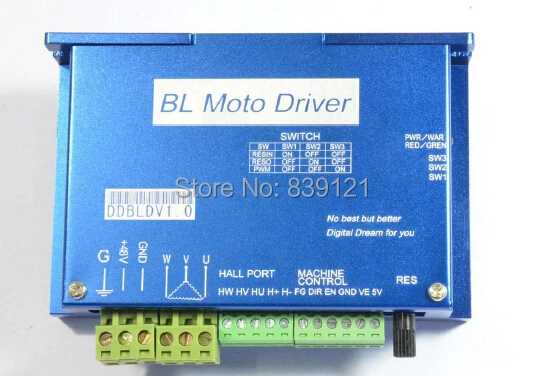 

Brushless DC motor driver can drive all 60 v DC motor of 750 w
