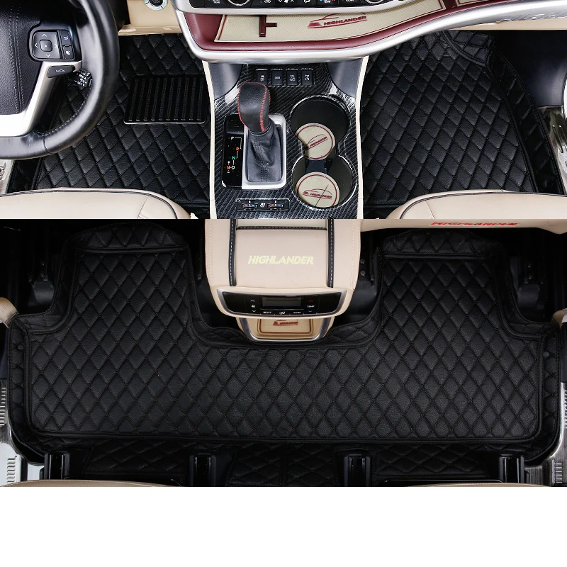 Lsrtw2017 кожаные автомобильные коврики для toyota highlander 2007- 2013 2012 2011 2009 2008 аксессуары