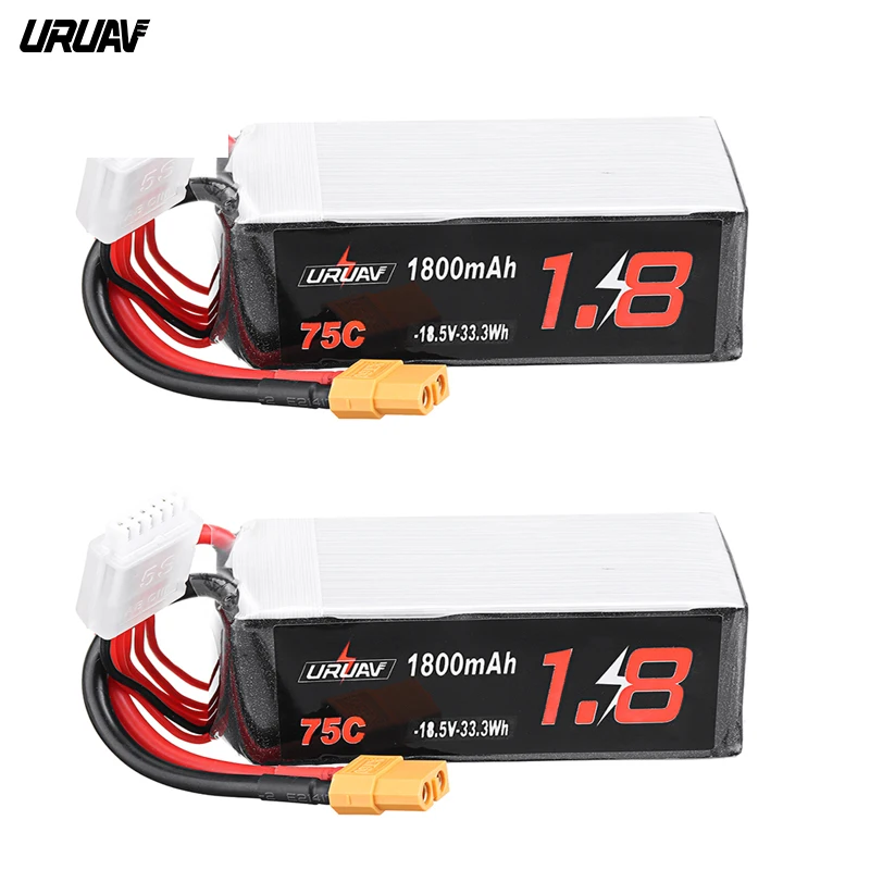 

1PCS/2PCS URUAV 18.5V 1800mAh 75C 5S Lipo Battery XT60 Plug for RC Drone FPV Quadcopter Multicopter Spare Parts Accessories