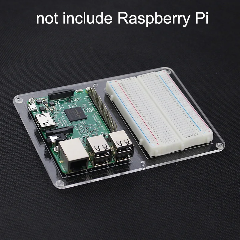 Raspberry Pi 3 B+ 400 Point Breadboard + Acrylic Board Mounting Plate Prototype Experiment Plate for Raspberry Pi 3 /2 Raspberry Pi 3 B+ 400 Point Breadboard + Acrylic Board Mounting Plate Prototype Experiment Plate for Raspberry Pi 3 /2