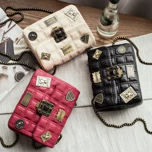 2016 new Europea and America fashion handbags shoulder bag Messenger bag small fragrant wind Quilted mini small square chain bag