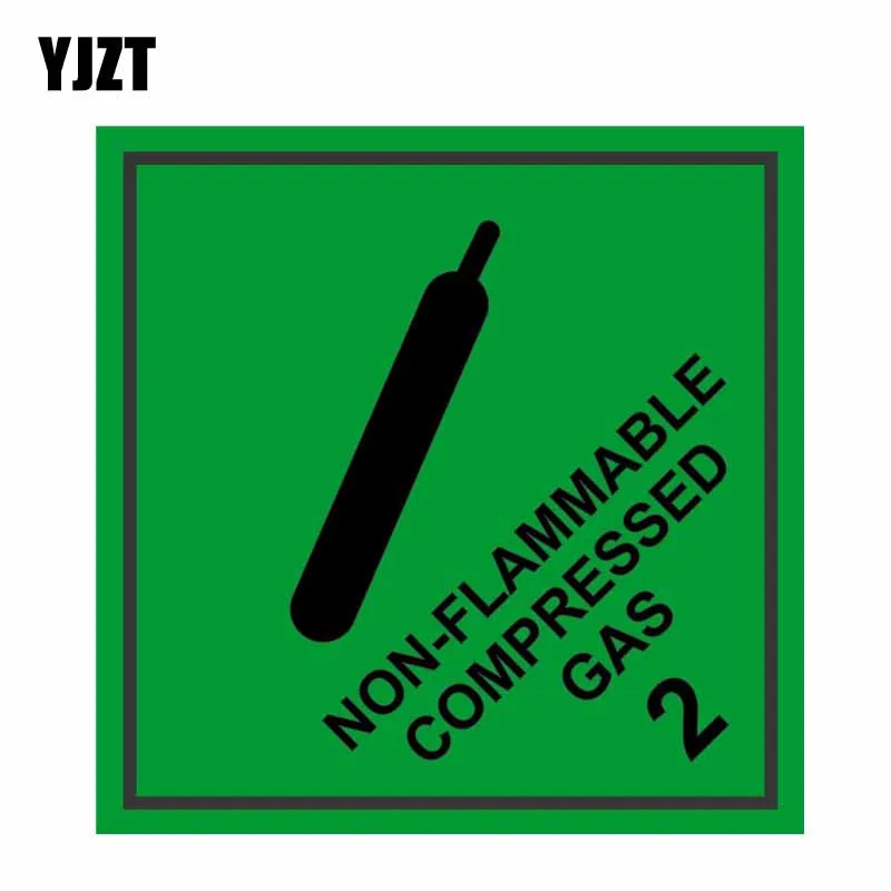

YJZT 12CM*12CM Non Flammable Compressed Gas Car Sticker Decal PVC 12-0879
