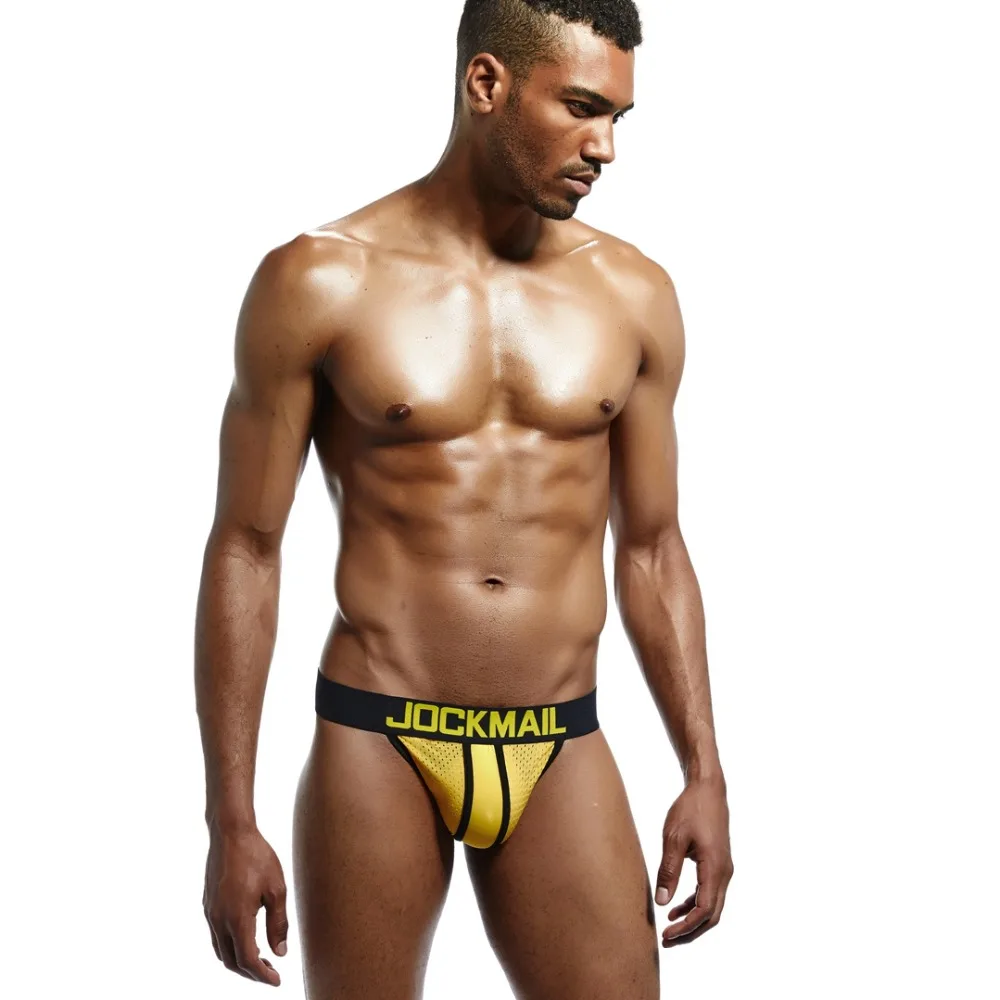 Джоки JOCKMAIL мужские сетчатые пикантное нижнее белье для геев с мешочком пениса