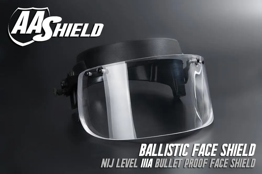 AA щит баллистический козырек маска для лица пуленепробиваемая стеклянная маска для быстрого шлема бронированная маска Lvl IIIA 3A