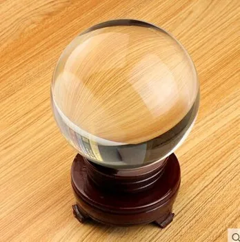 

150mm Crystal Ball + stand Natural Glass Ball Furnishing Clear Fengshui Sphere For Home Decoration Gift For Friends