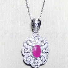 Подвеска с рубином,, серебро 925 пробы, натуральный рубин, ювелирные изделия, роскошные ювелирные изделия, 0.6ct драгоценный камень# X18060812