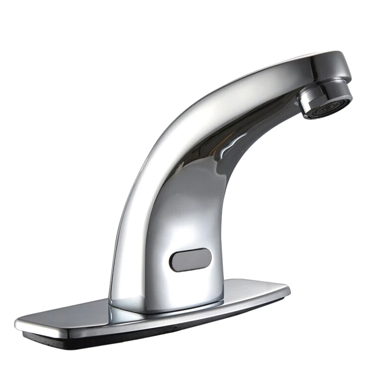 

Deck Mounted Chrome Color Brass Automatic Basin Faucet