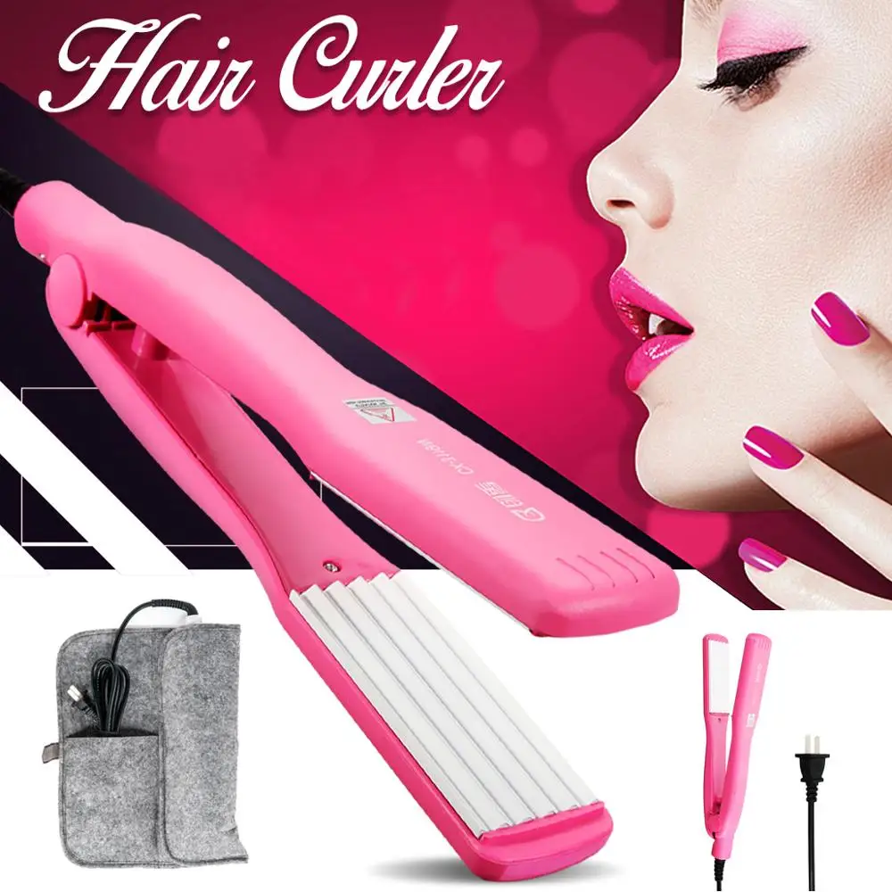 Ceramic Hair Crimper Curler Irons Hair Care Styling Tools Thermostat