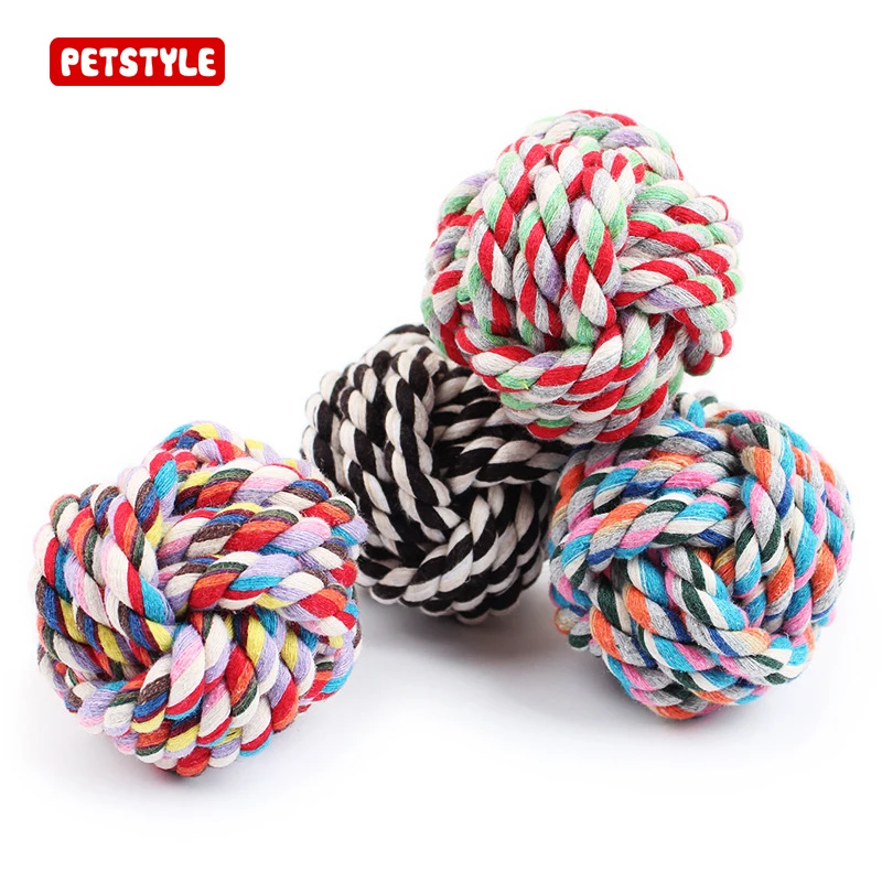 6cm Diameter Pet Multicolor Miansheng Knitting Ball Pet Dog Cat