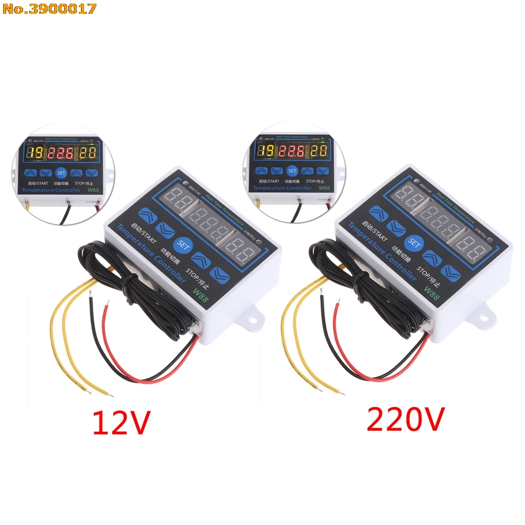 W88 12V/220V 10A цифровой светодиодный регулятор температуры термостат переключатель