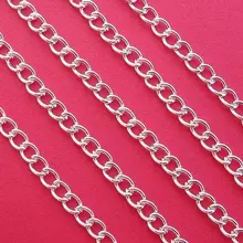 100 м/лот Посеребренная Твист curbe цепи 2.5x3.5 мм