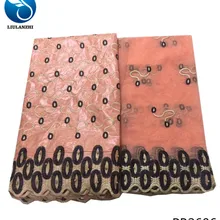 LIULANZHI африканская Базен кружевная ткань getzner ткань французский материал с бисером парча ткань в пакистанском 5+ 2 ярдов/партия PB26