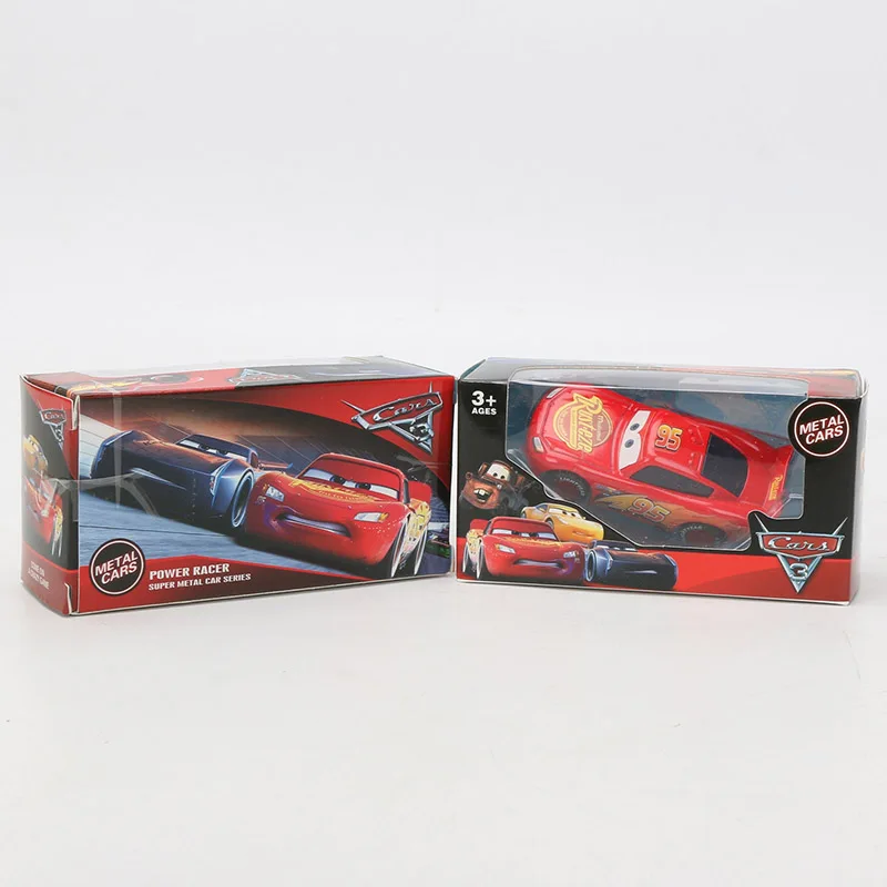 4 шт. 9 см оттяните автомобиль disney Pixar тачки 3 Lightning McQueen Mater Black Storm Ramirez 1:55 литая металлическая игрушка модель подарки для мальчиков