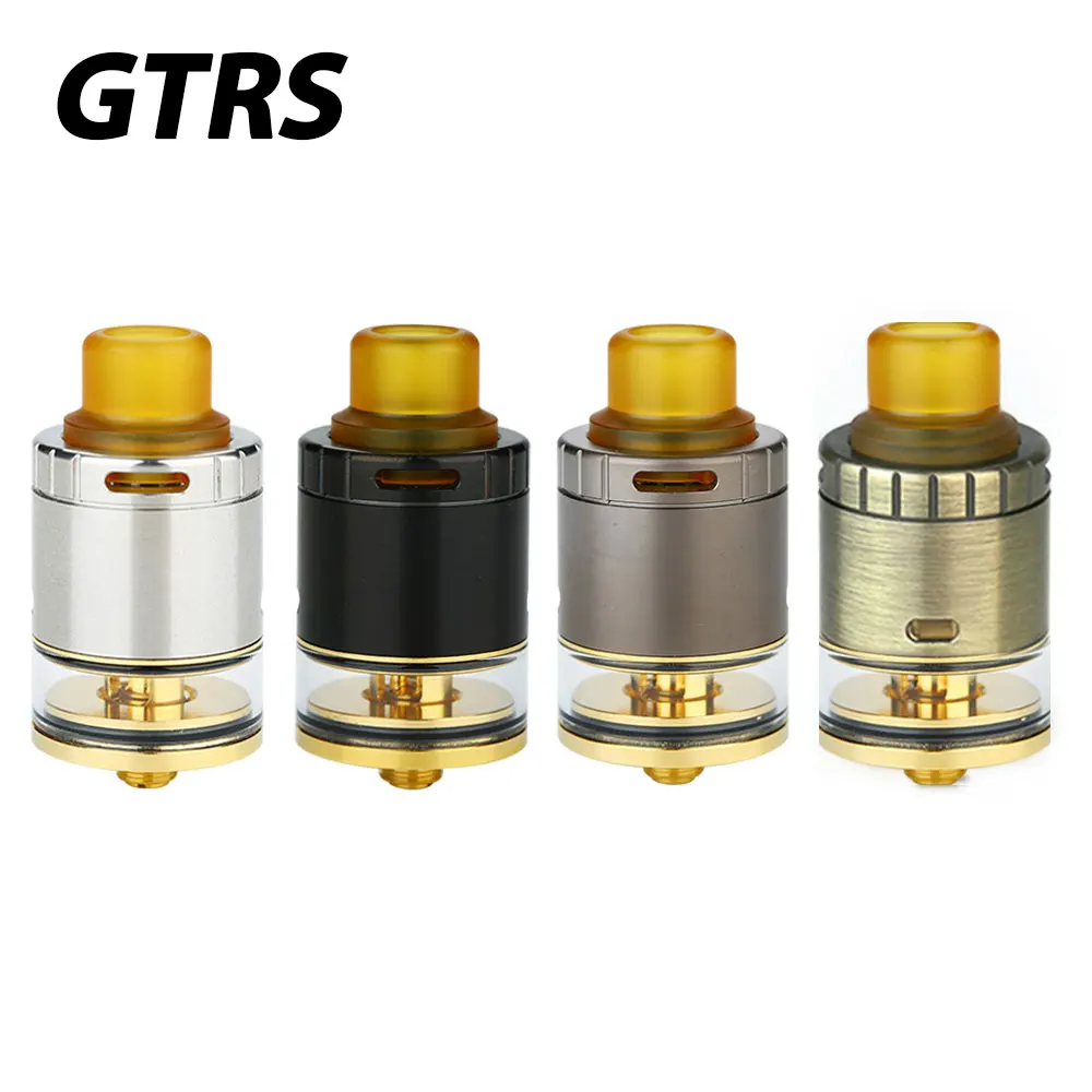 

Original GTRS V12 RDTA with 2ml Capacity & 24K Gold-plated Velocity build deck & Anti-scald PEI drip tip e-cig Leak Proof tank