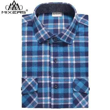 

Men's Flannel Shirts Cotton Casual Plaid Shirts Pocket Long Sleeve Slim Fit Comfortable Brushed Flannel Shirt Leisure Style