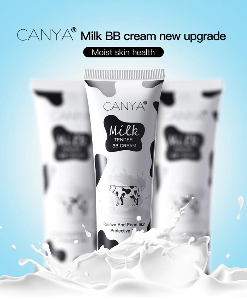 

2019 Whitening Milk BB Cream Foundation Makeup Korean Style Easy To Absorb Moisture Conealer Face Base Beauty