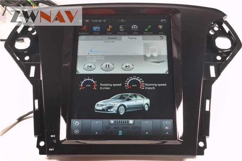 Discount ZWNVA Tesla style Screen Android 7.1 RAM 2GB ROM 64GB Car Player GPS Navigation Radio Screen For Ford Mondeo MK4 2007-2012 14