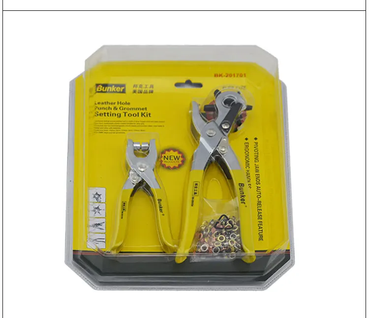 DIY Home Leather Hole Punch & Grommet Setting Tool Kitin Pliers from