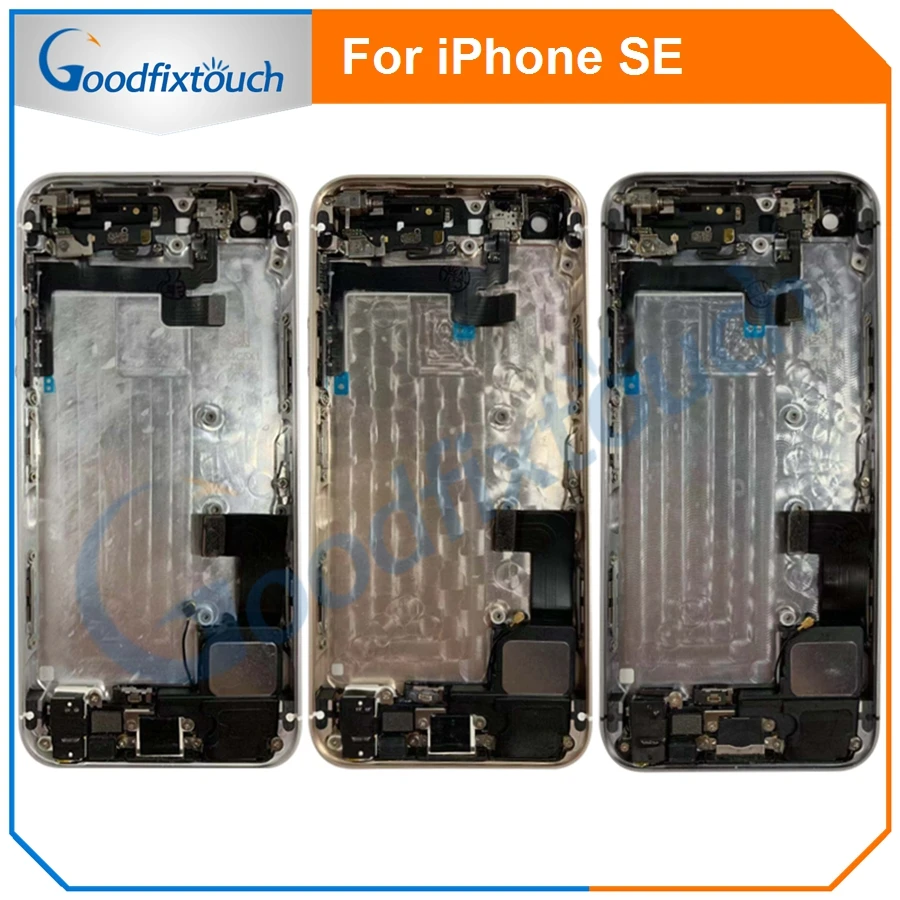 For iPhone SE Back Cover Battery Door Housing Rear Cover Assembly Battery Housing For iPhone SE With Flex Cable Replacement Part (1)
