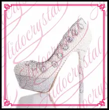 Aidocrystal white wedding shoes Rhinestone pearl bridal shoes Prom Party Shoes for Wedding Anniversary Party