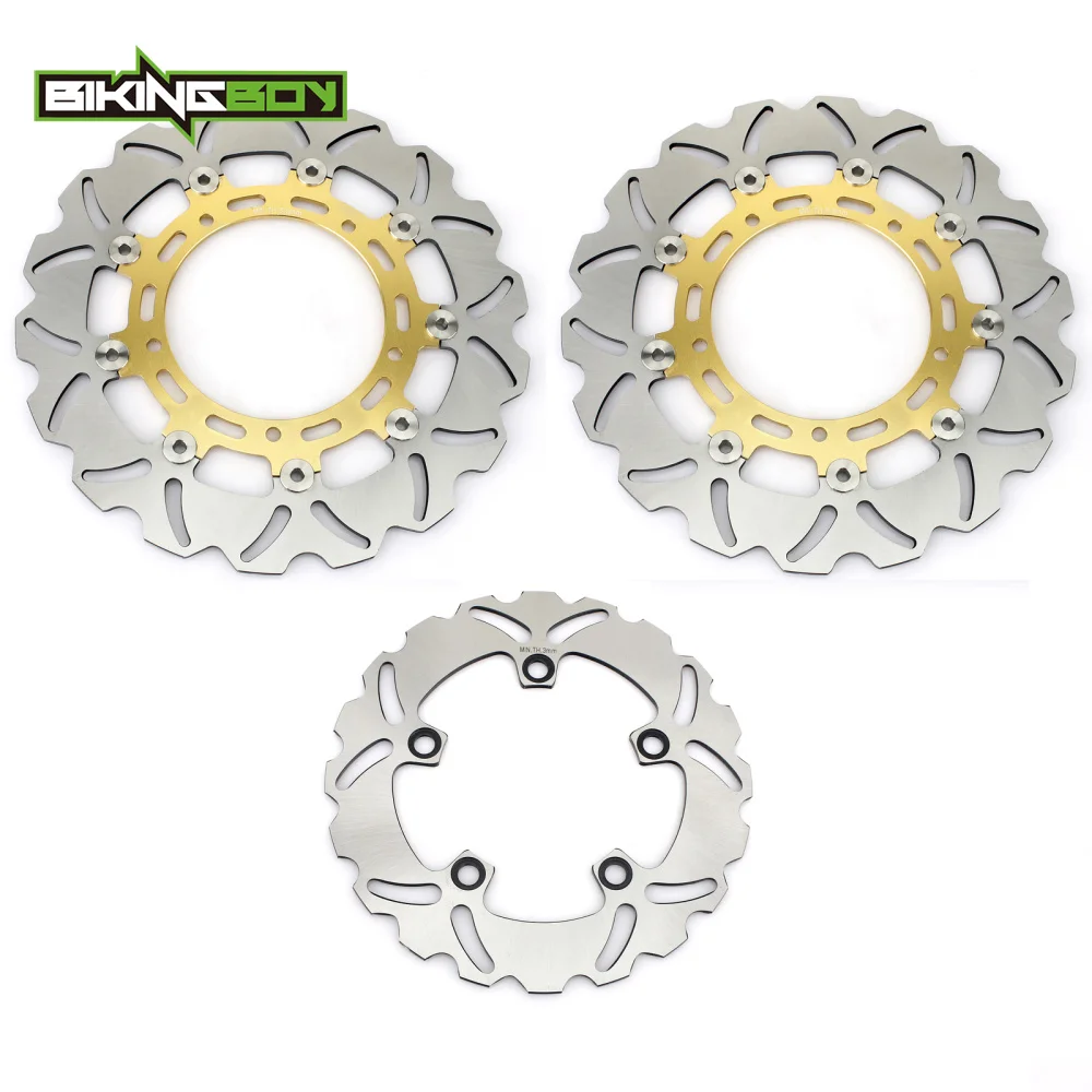 BIKINGBOY Front Rear Brake Discs Disks Rotors For YAMAHA YZF R6 600